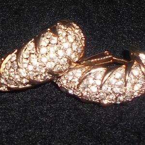 Jomaz Rhinestone Clip Earrings